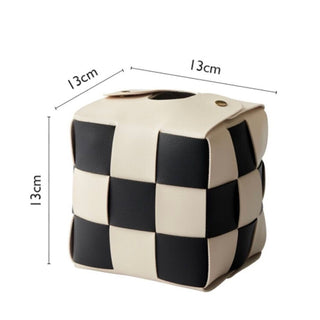 Checkerboard Pattern Braided Cube Tissue Case