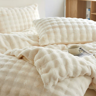 Fluffy and soft duvet cover set bed cover bedding cover