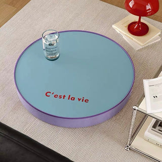Simple Lettering Color Round Cushion