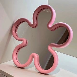 Color Frame Flower Shape Wall Mirror