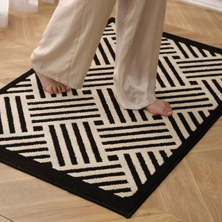 Braided pattern Door mat entrance mat 2 sizes: 50x80cm and 60x90cm
