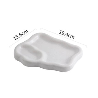 Cloud-type ceramic accessory tray 4 types in total plate