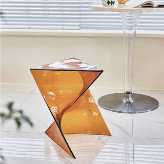 Acrylic Triangle Stool Side Table