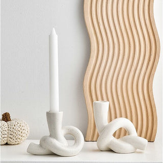 Knot Design Ceramic Candle Holder
