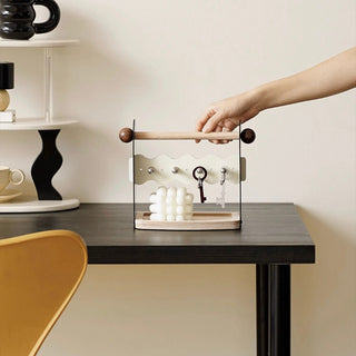 Handle-equipped Wave Accessory Key Stand Tray  Storage Tray for Small Items