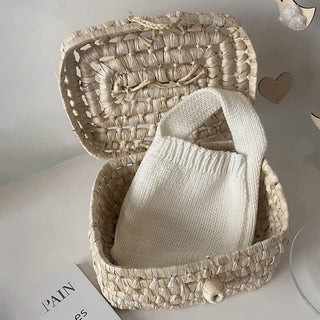 Picnic basket with lid storage basket bag