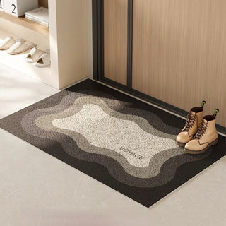 Wave pattern entrance mat 50 x 80 cm mud-removing mat