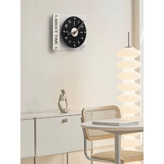 Record-style art design clockin  wall clock