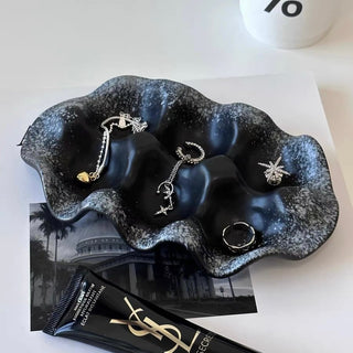 3D Wave Ceramic Accessory Tray  Storage