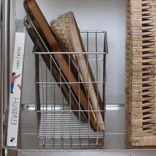Stainless steel silver wire basket storage container cosmetic storage