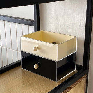 Pearl Monotone Drawer Cosmetic Storage Case
