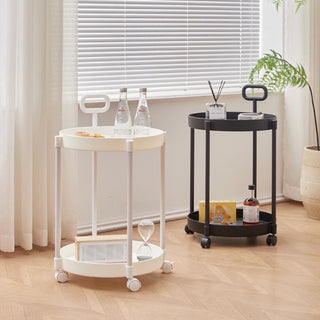 Handle with casters round side tablein .
