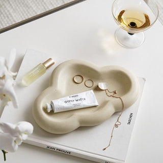Cloud-shaped Crown-shaped Ceramic Accessory Tray