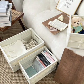 Wood Folding Container with Lid  3 Sizes