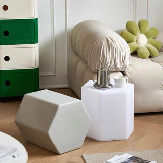 Hexagonal Color Stool     Chair Side Table Ottoman