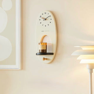 Wall clock with candle holder   3 functions in 1 clock