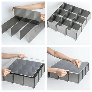 Stainless steel silver 9 compartment storage rack mug storage shelf display rack