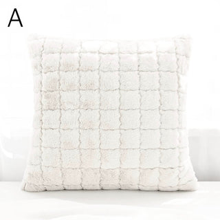 Faux Fur Grid Cushion Cover  45 x 45 cm
