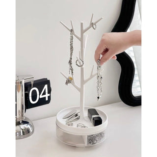 Tree-shaped degree rotating accessory key stand storage small item holder