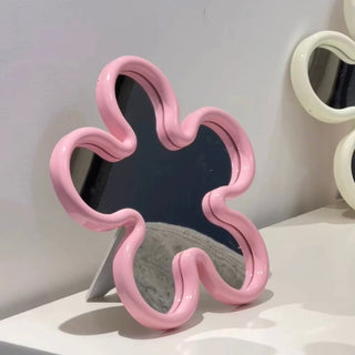 Color Frame Flower Shape Wall Mirror