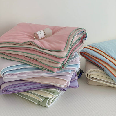 Piping Cooling Summer Blanket Colorful Blanket   Single Item 2 Sizes Cool