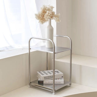 Modular Stainless Steel Tier Rack Side Table