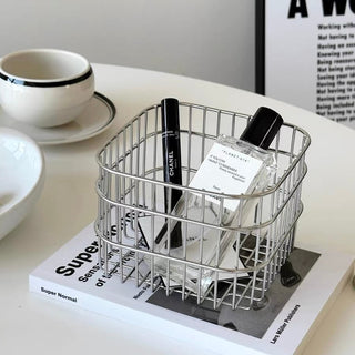 Set of 2  Stainless Steel Wire Mini Baskets
