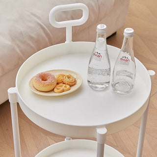 Handle with casters round side tablein .