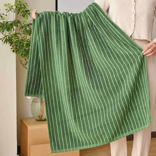 Simple Pin Stripe Color Bath Towel     100% Combed Cotton  Absorbent  Large Size Towel Blanket
