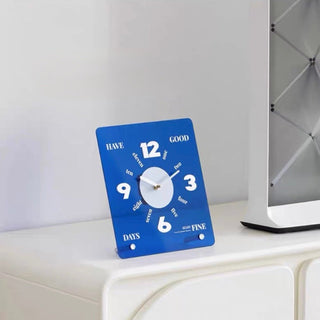 Clear Color Acrylic Square Clock  Table Clock