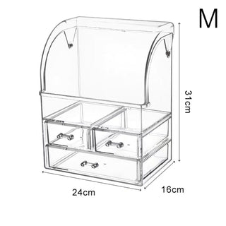 Clear Large Capacity Cosmetic Box 2 Sizes  Makeup Storage