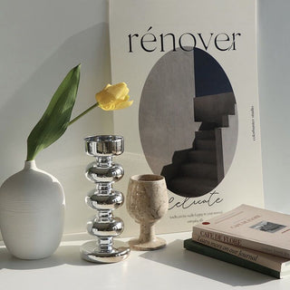 Glass Bubble Candle Holder   Decorative Object