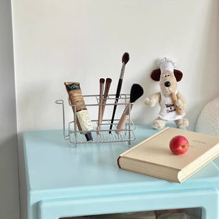 Stainless Steel Silver Multi-Stand Storage with Cup Holder