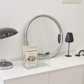 Stainless steel wire magazine rack storage book stand