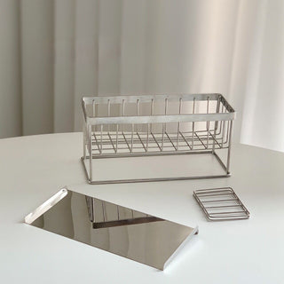 Stainless steel basket silver dish drainer small item storage