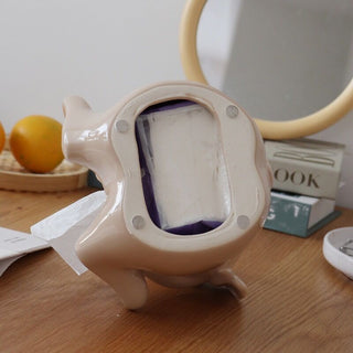 Rabbit Motif Ceramic Tissue Case