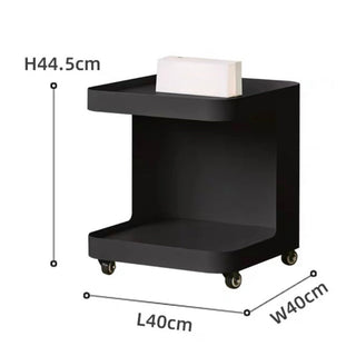 Caster-equipped U-shaped storage side tablein  wagon
