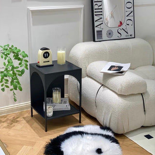 Legged Arch Iron Side Table  with Storage