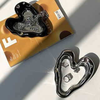 Heart-shaped Chubby Plate  Accessory Tray