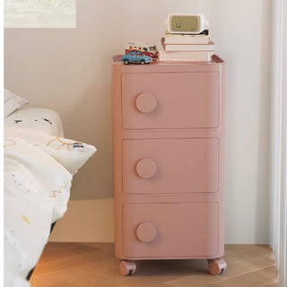 Castered Square Three-Tier Storage Rack Side Table
