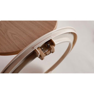 Wood-look x White Desktop Dustbin with Lid