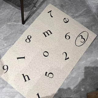Monochrome Lettering Entrance Mat 50x80 Mud Removal