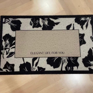 Modern floral pattern entrance mat 50x80 mud-removing mat