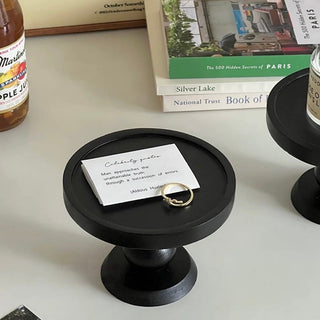 Wood Black Stand Accessory Tray Small Item Holder
