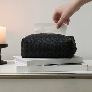 Kagome weave style faux leather tissue case simple design