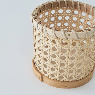Rattan Kagome Weave Brush Stand Multi-Pot