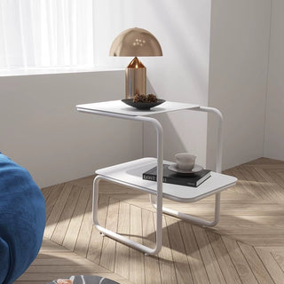 Iron Frame Two-Tier Side Table  Storage Rack Coffee Table