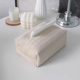 Checkered pattern Mousse velvet tissue cover