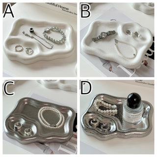 Cloud-type ceramic accessory tray 4 types in total plate