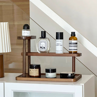 Wood Multi-tiered Storage Display Rack Perfume Storage Cosmetics Storage